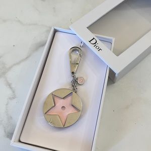 NIB Dior star charm key chain